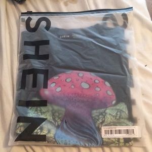 SHEIN mushroom crop top small